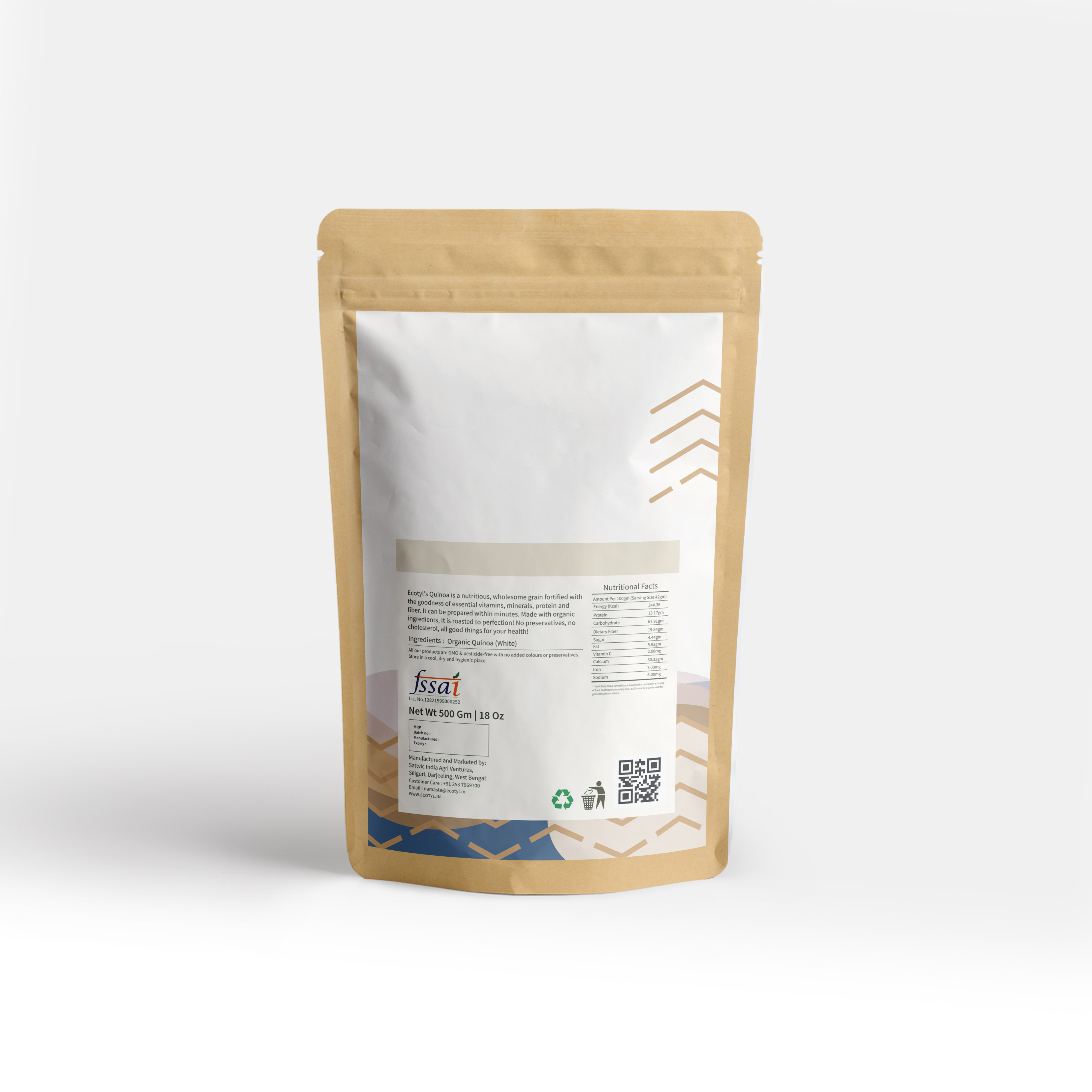 Buy Ecotyl Organic Quinoa (White) - 500 g at Best Price Online