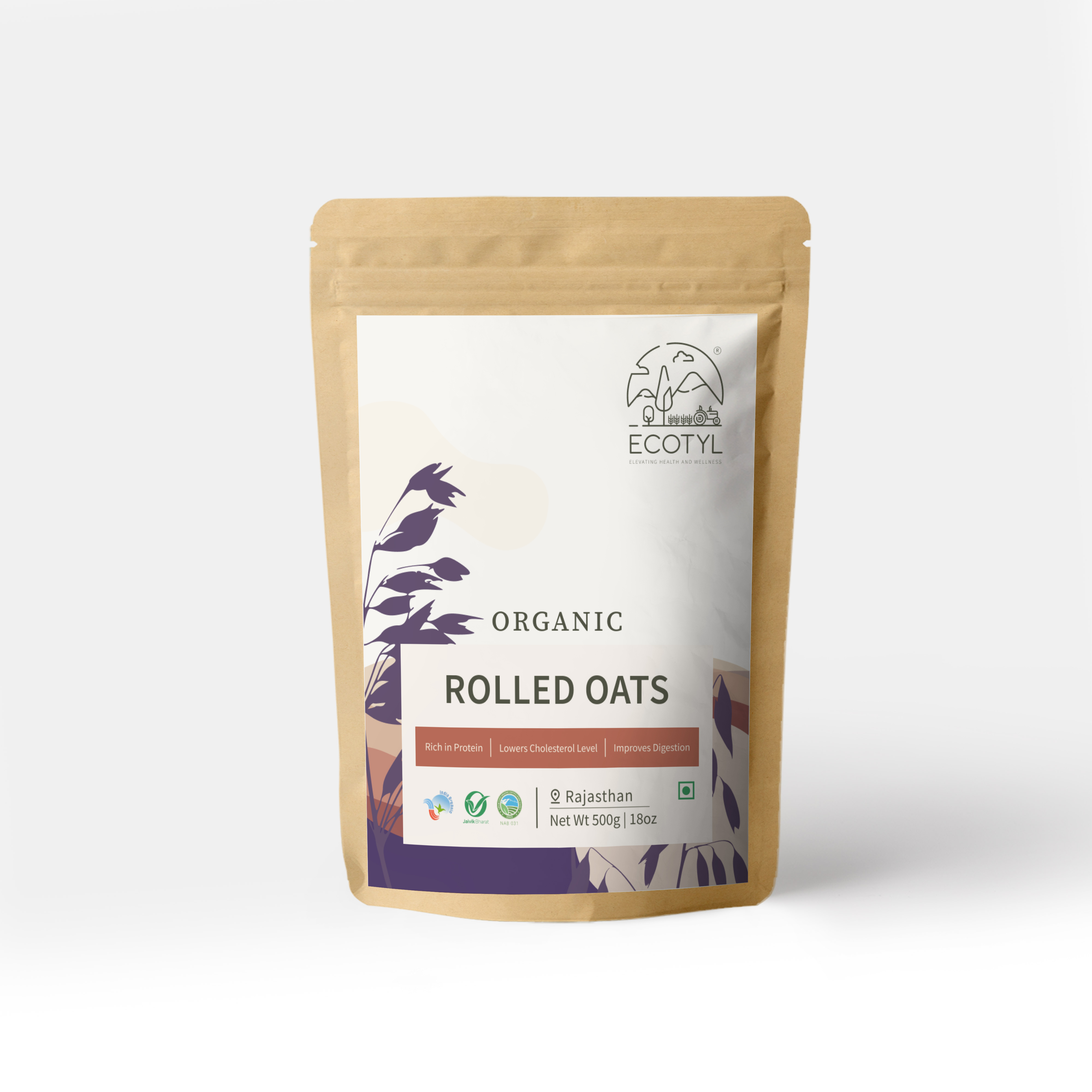 Ecotyl Organic Rolled Oats - 500 g