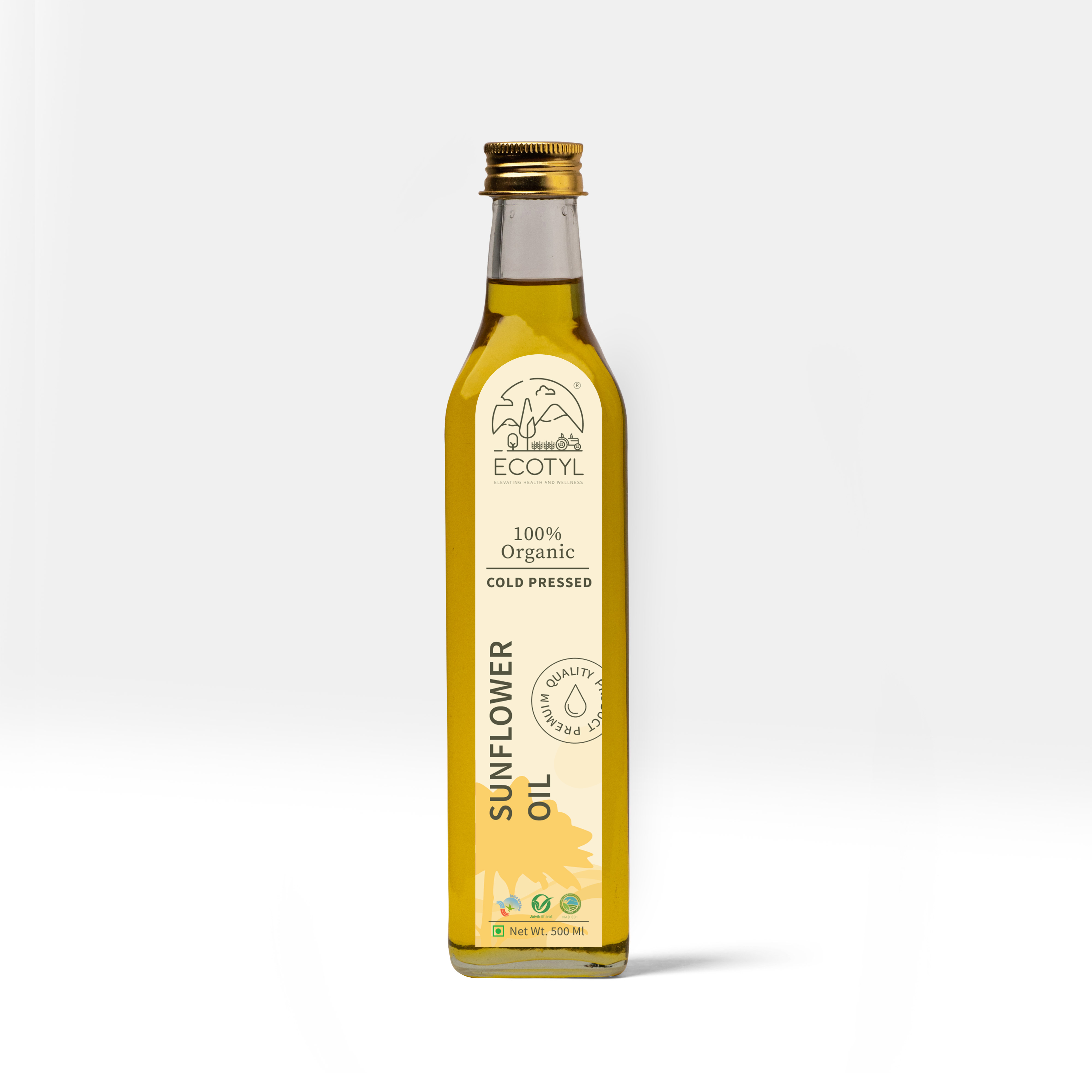 Ecotyl Organic Cold-Pressed Sunflower Oil - 500 ml