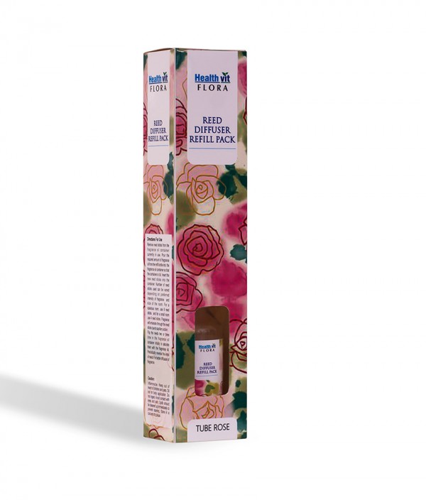 Healthvit Flora Reed Diffuser Refill Pack Tube Rose Fragrance 100ml
