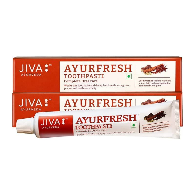 Jiva Ayurveda Ayurfresh Toothpaste 100 g With 100g Almond Scrub Soap