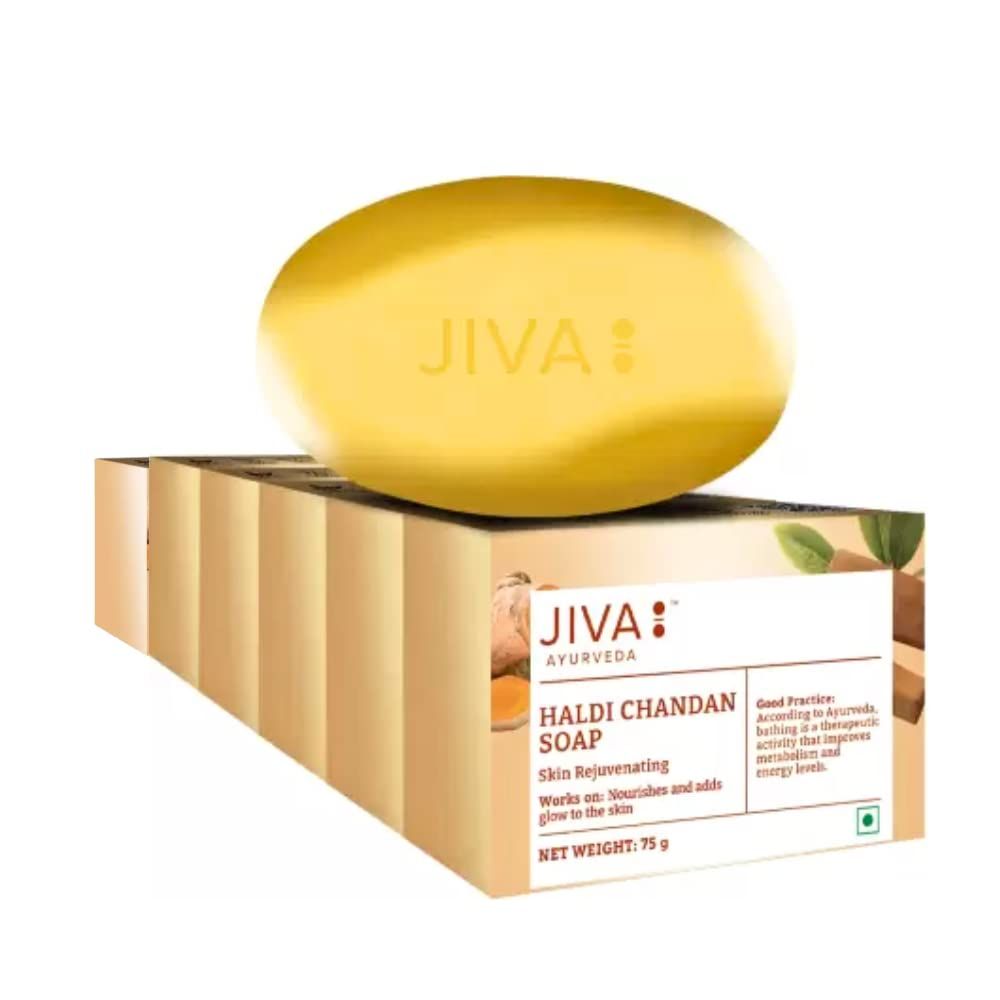 Jiva Ayurveda Haldi Chandan Bathing Soap 75g