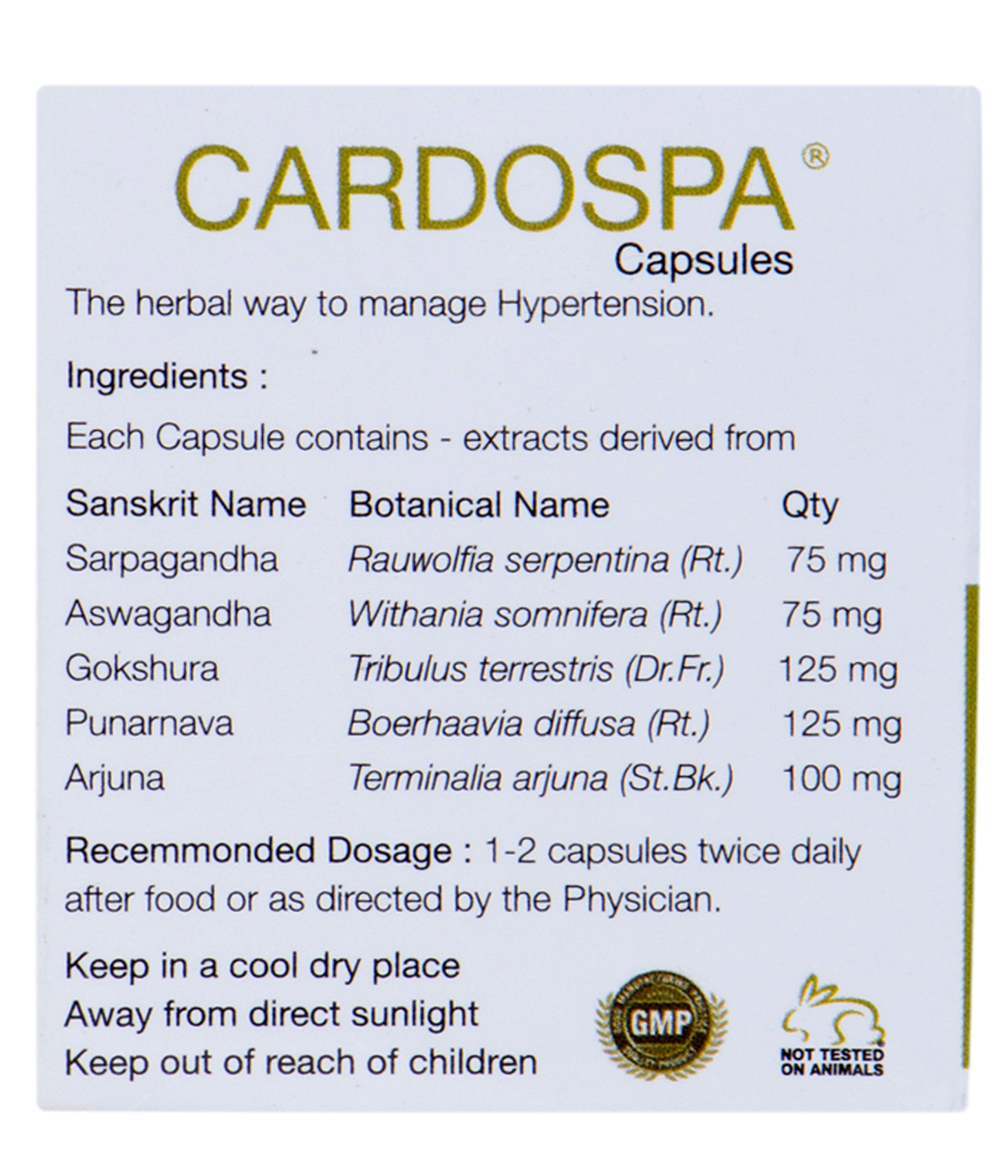 Buy Kairali Cardospa Capsule at Best Price Online