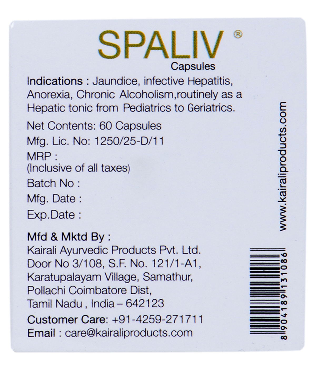 Kairali Spaliv Capsule