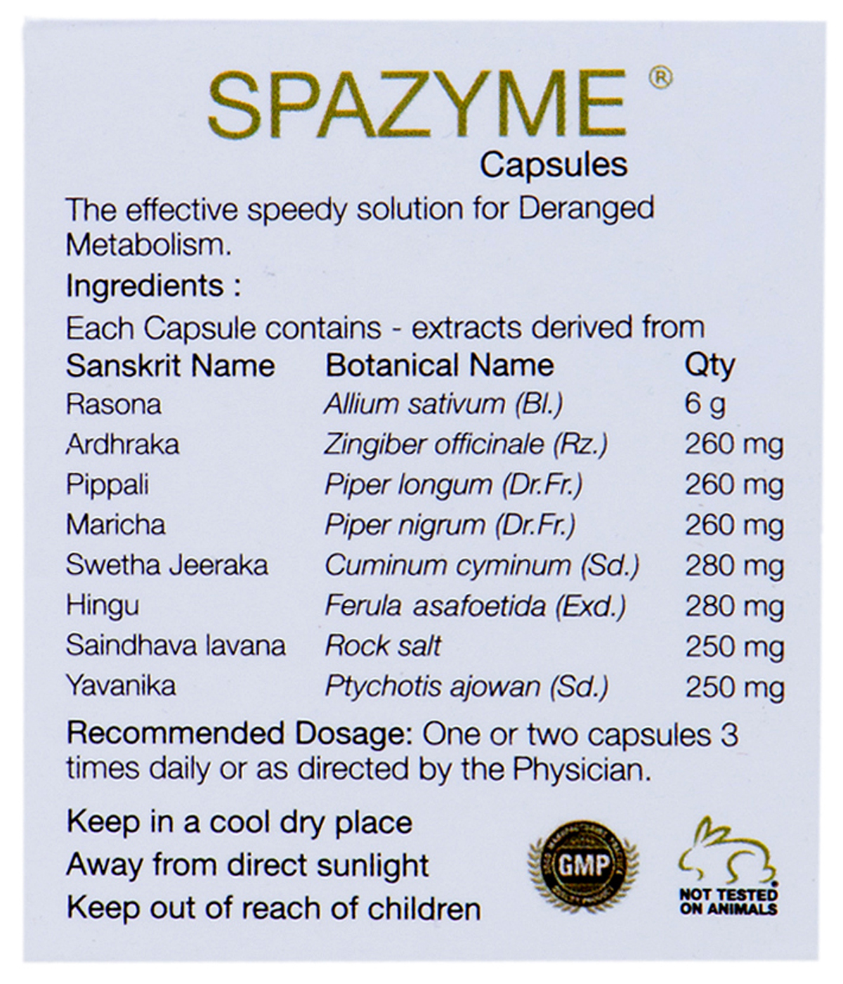 Kairali Spazyme Capsule