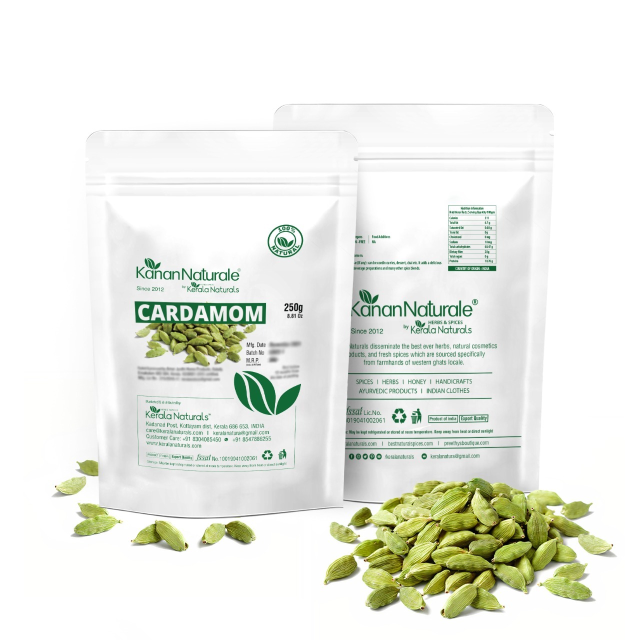 Kanan Naturale Cardamom 250 gm