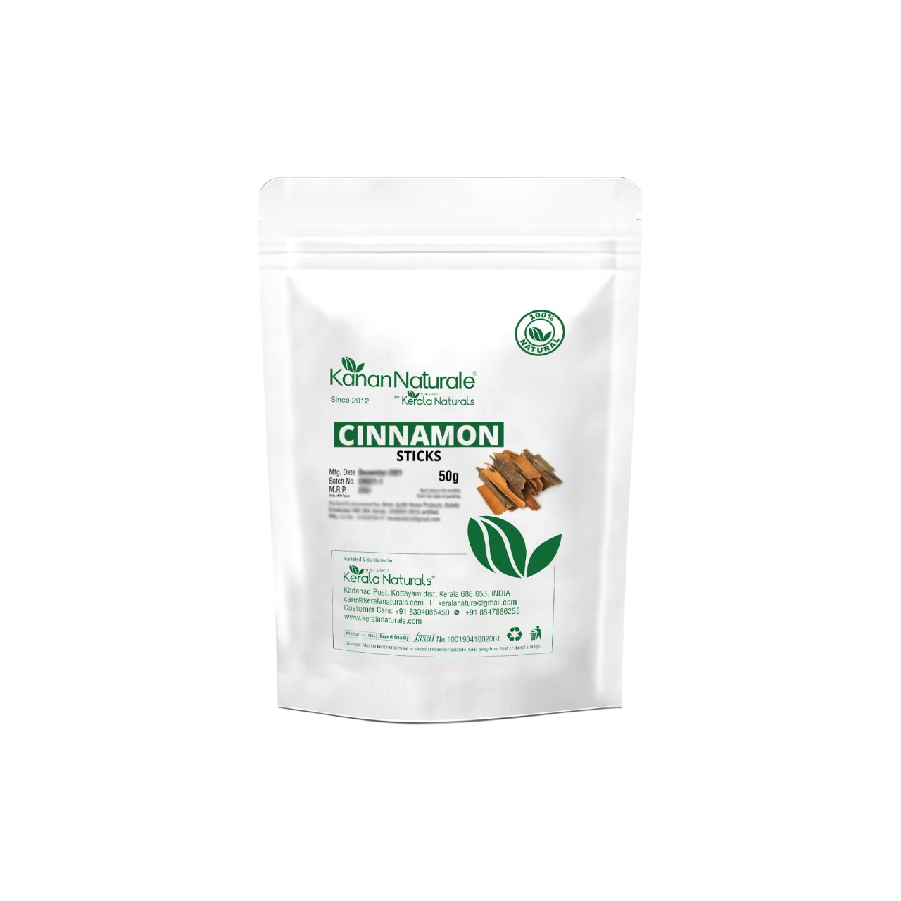 Buy Kerala Naturals Cinnamon 50gm at Best Price Online