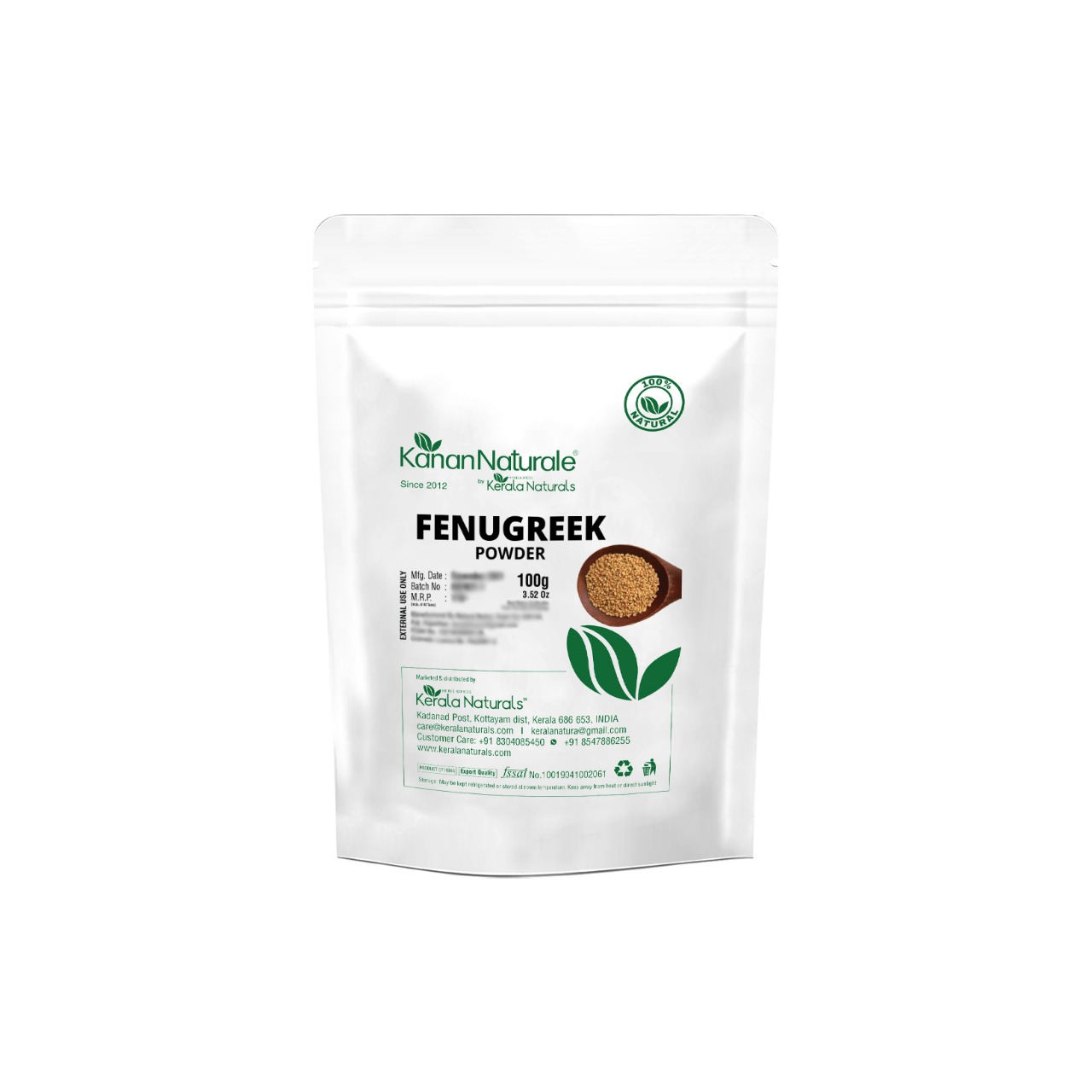 Buy Kerala Naturals Fenugreek Powder 100gm at Best Price Online