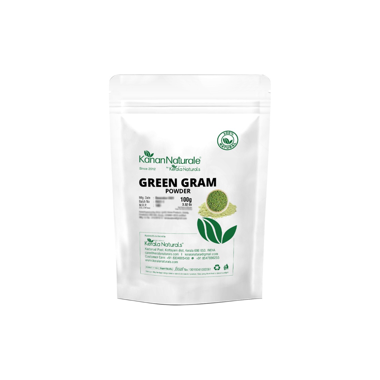 Buy Kerala Naturals Green Gram Powder 200gm at Best Price Online