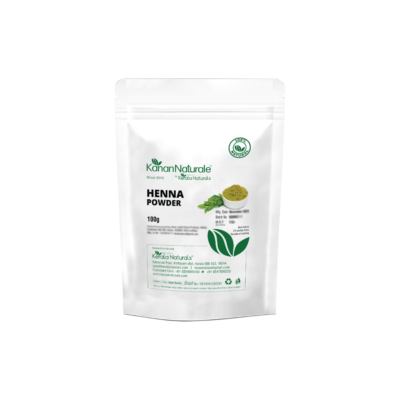 Buy Kerala Naturals Henna Powder 200gm at Best Price Online