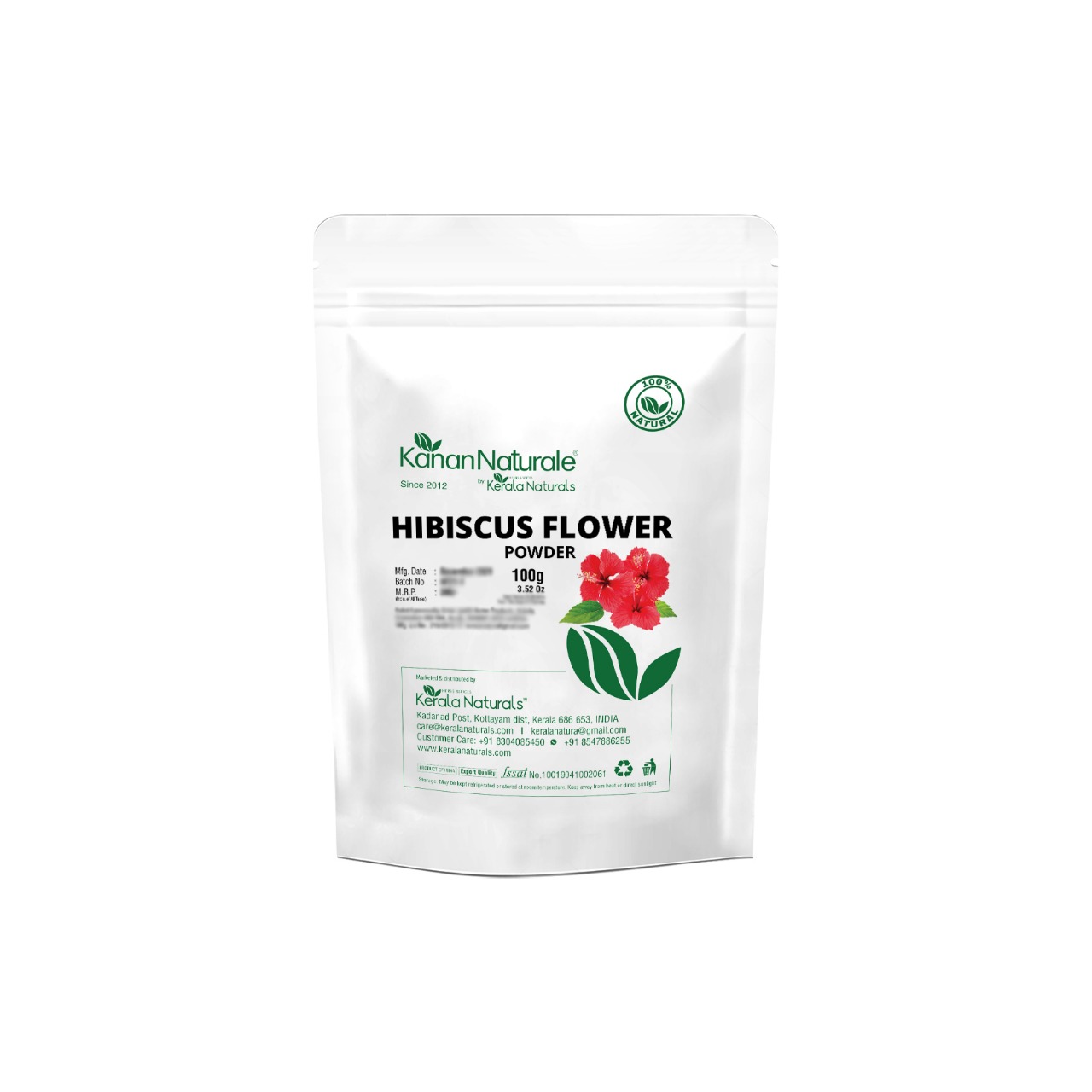 Kerala Naturals Hibiscus Flower Powder 100gm