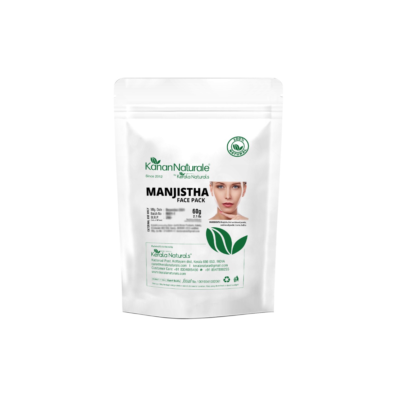 Kerala Naturals Manjistha Face pack 60gm