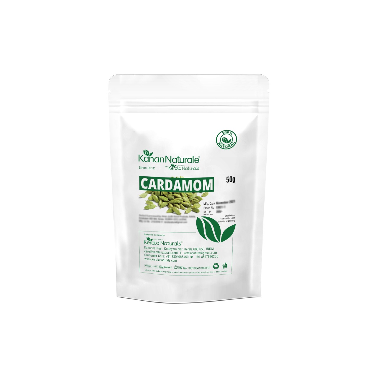 Buy Kerala Naturals Cardamom 50gm at Best Price Online