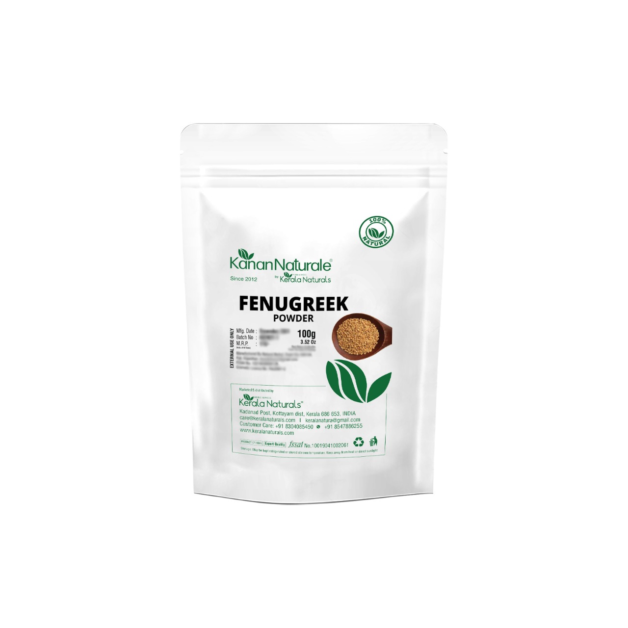 Kerala Naturals Fenugreek Powder 100gm