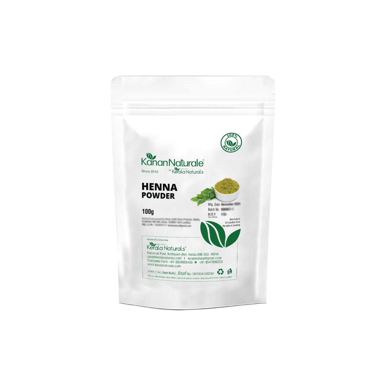 Kerala Naturals Henna Powder 200gm