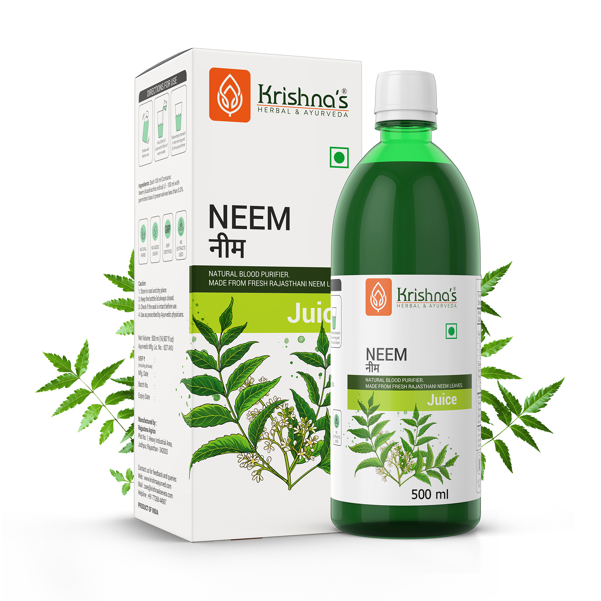 Buy Krishna Herbal Neem Juice at Best Price Online