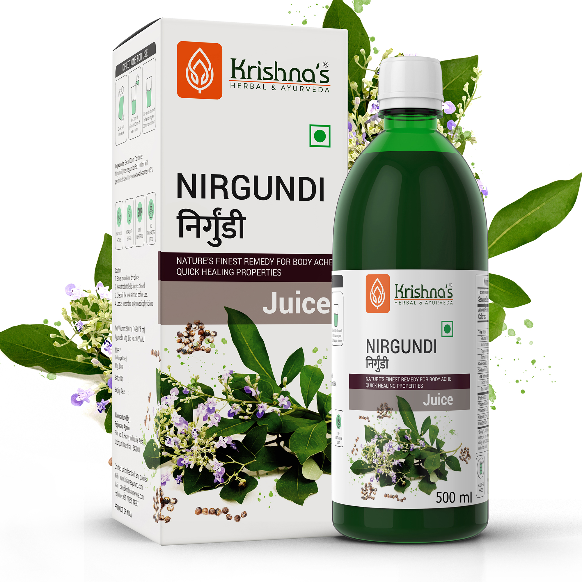Buy Krishna Herbal Nirgundi Swaras at Best Price Online