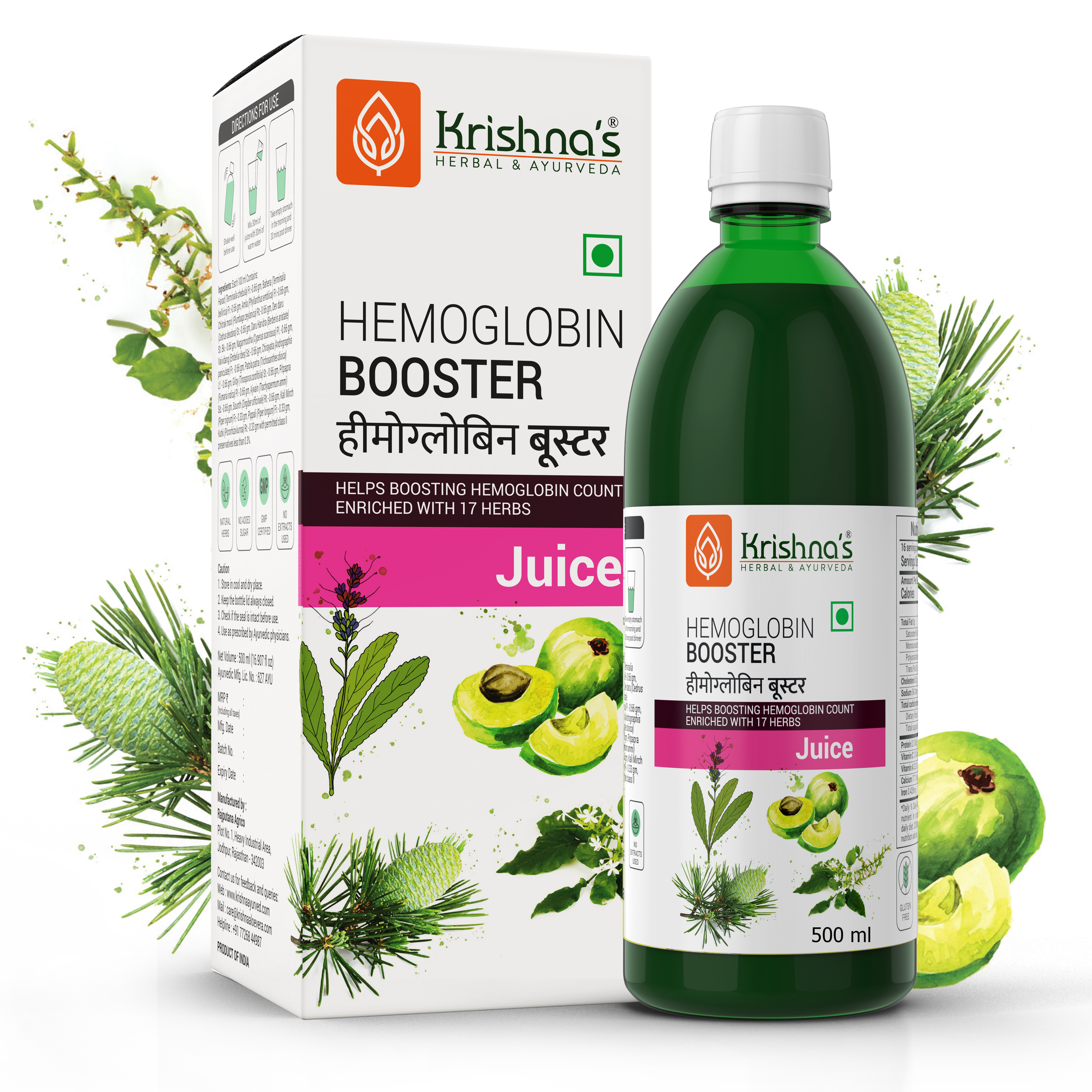 Buy Krishna Herbal Hemoglobin Booster Juice at Best Price Online