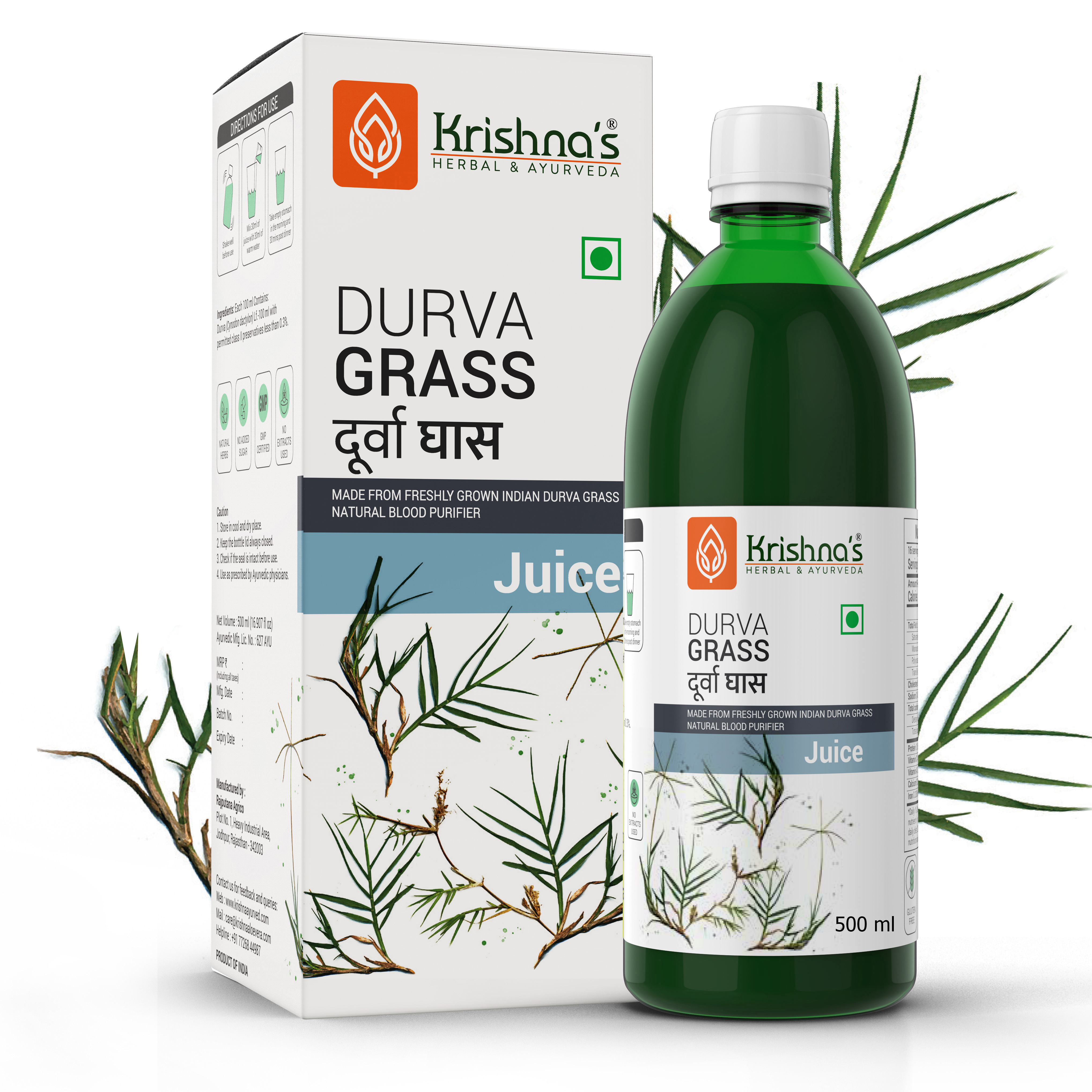 Buy Krishna Herbal Durva Grass Juice at Best Price Online