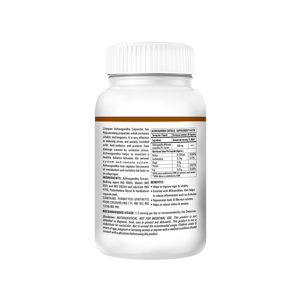 Buy Lifespan Ashwagandha Capsules at Best Price Online