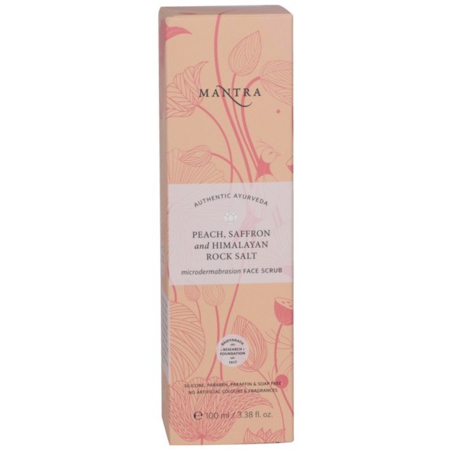 Mantra Peach & Saffron Himalayan Rock Salt Micro Exfoliating Face Scrub