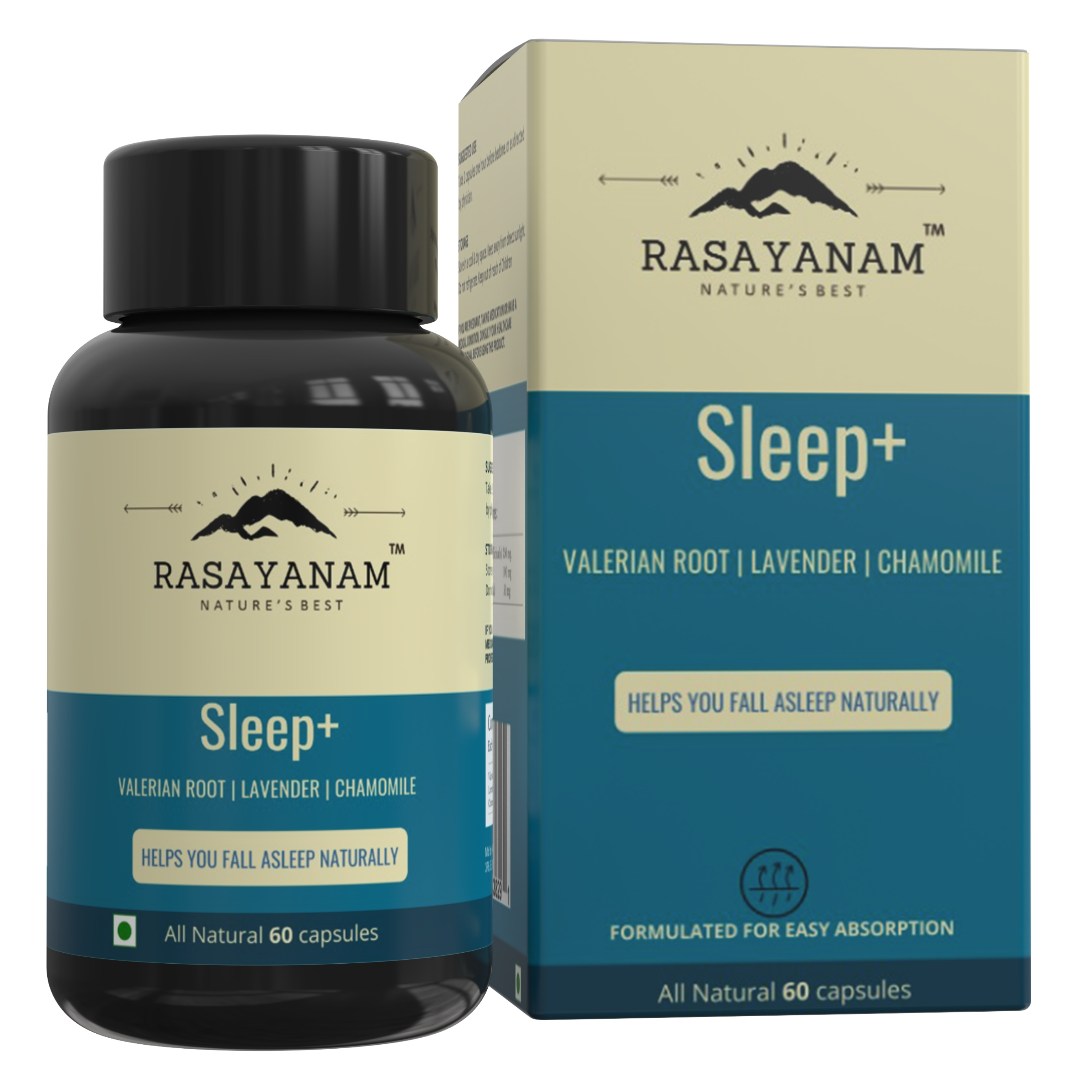 Rasayanam Sleep+ (Valerian root, Chamomile, Lavender)