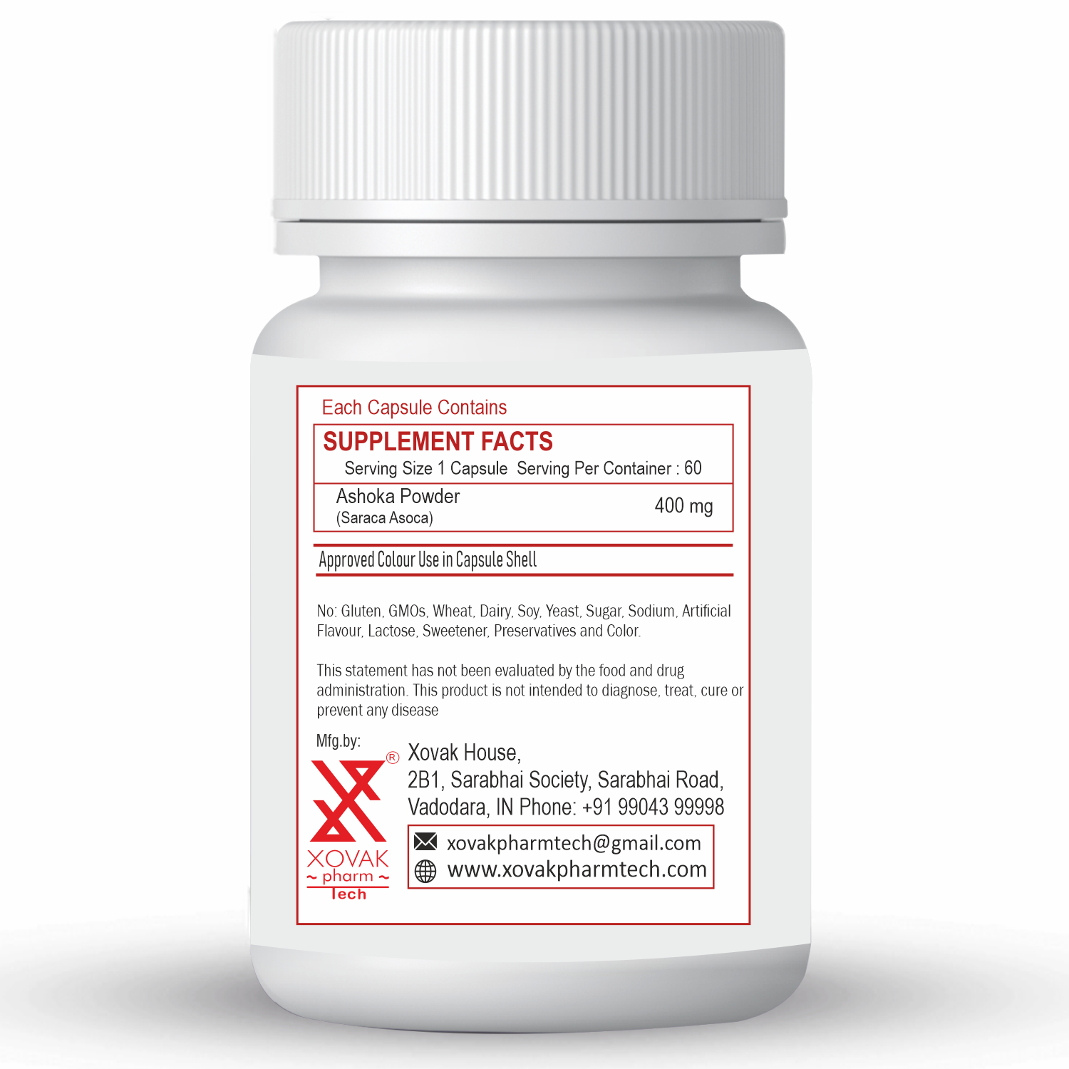 Xovak Organic Ashoka Capsules (60caps)