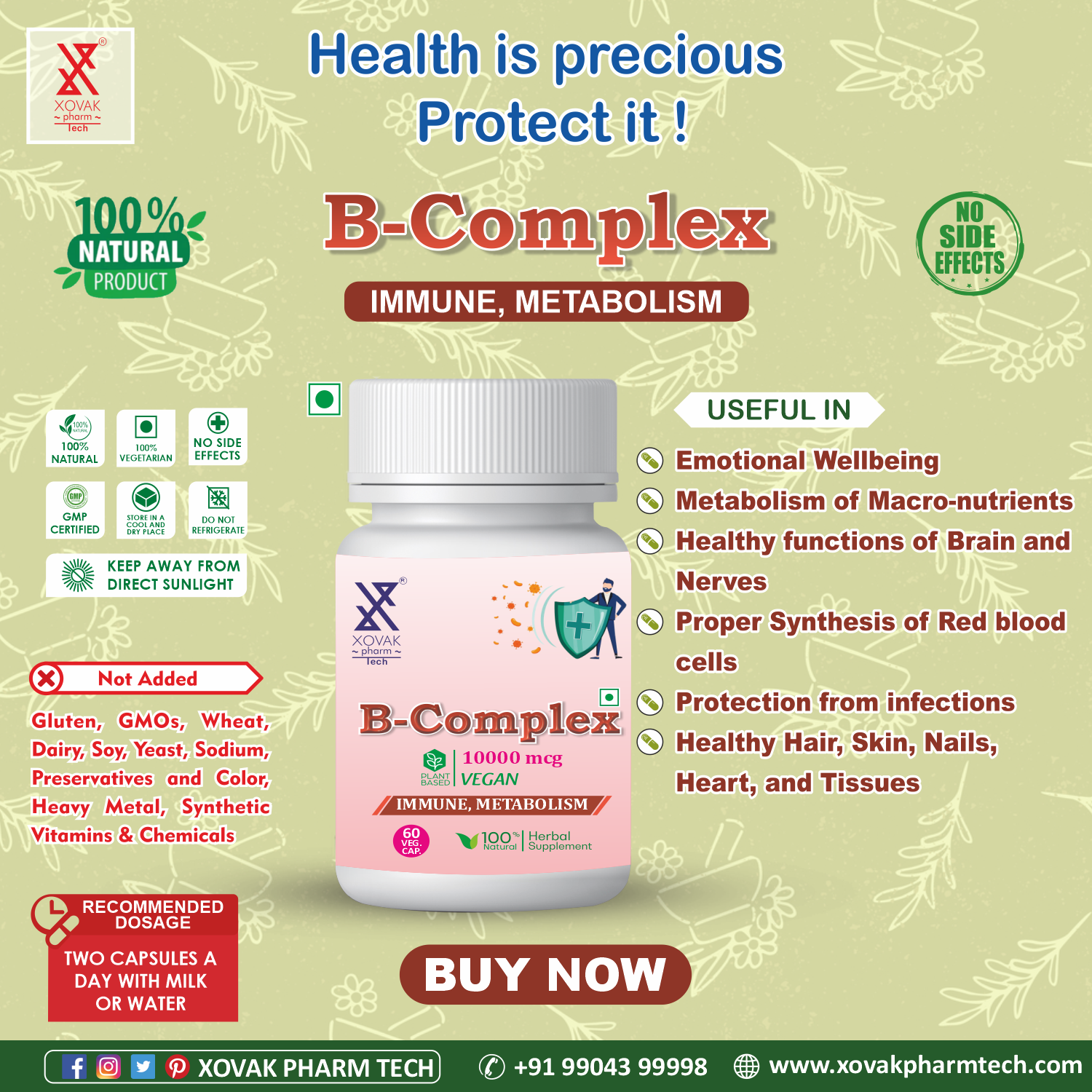 Xovak Ayurvedic B-Complex Capsules