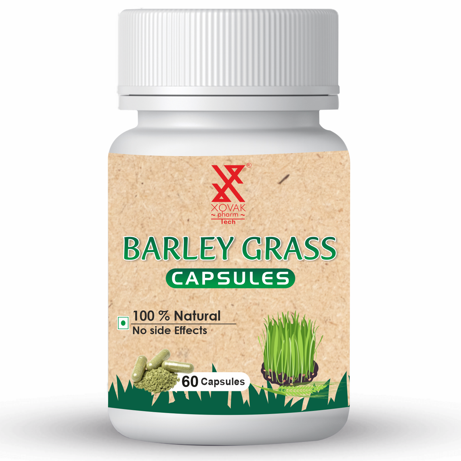 Xovak Organic Barley Grass Capsules (60caps)
