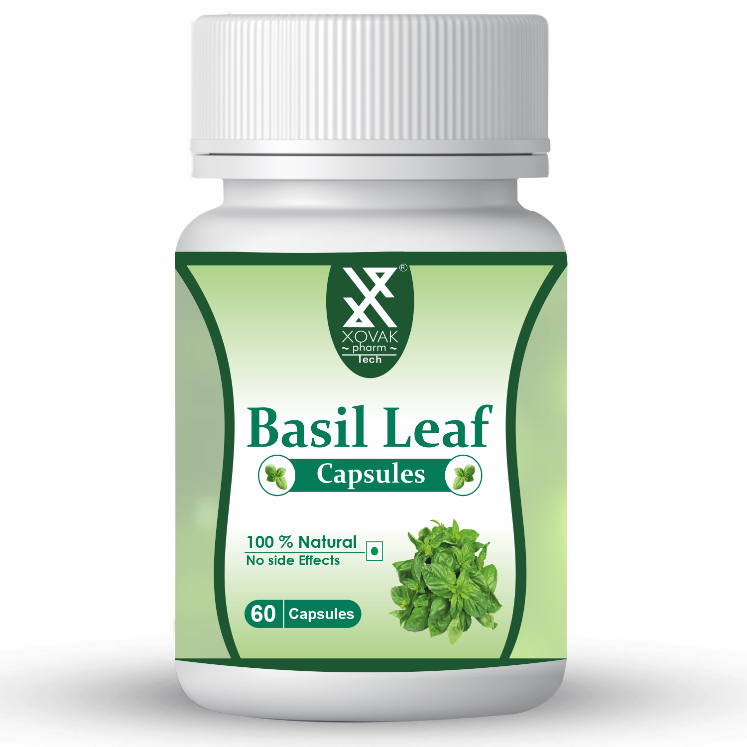 Xovak Organic Basil Leaf Capsules (60caps)