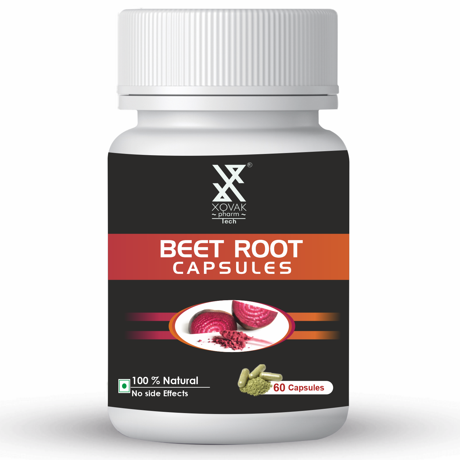 Xovak Organic Beet Root Capsules (60caps)