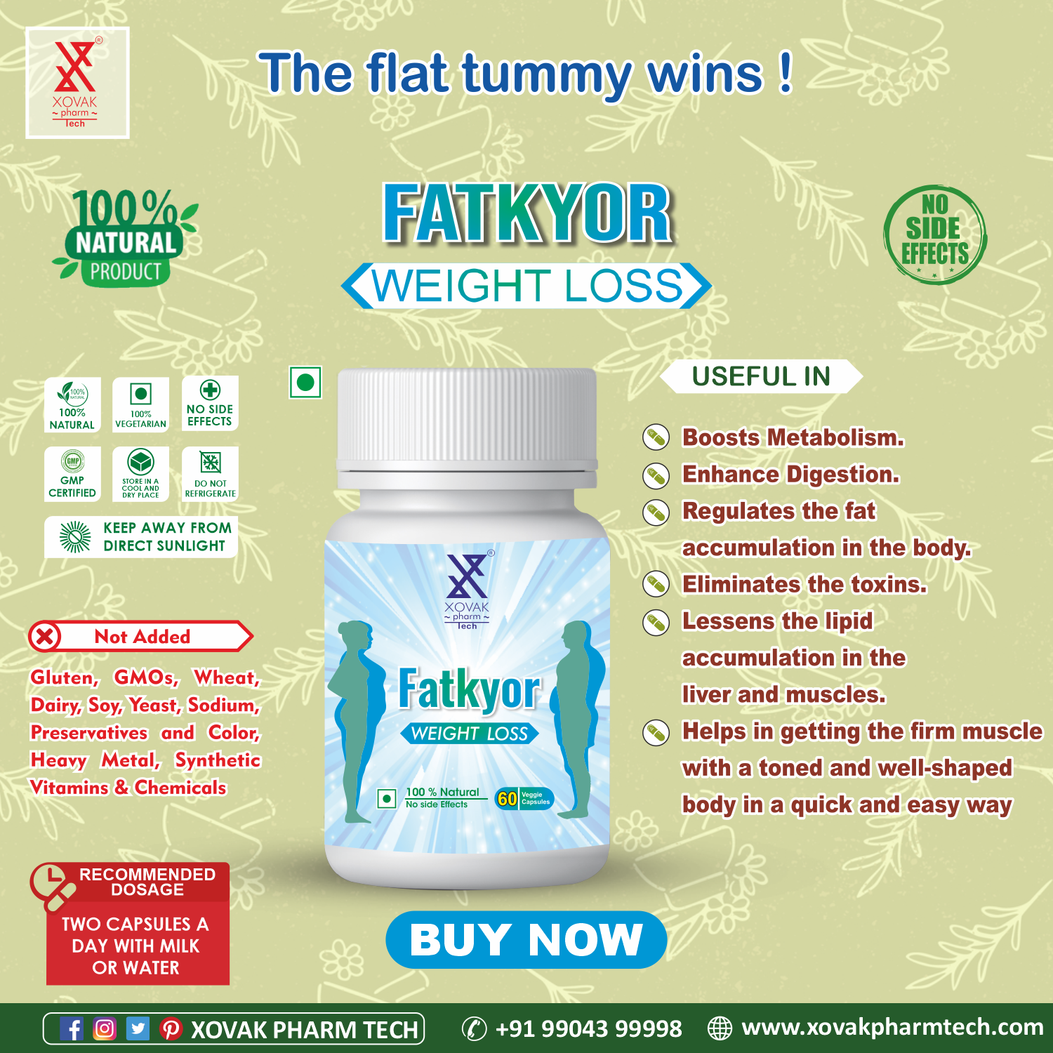 Buy Xovak Ayurvedic Fatkyor (60 Capsules) at Best Price Online