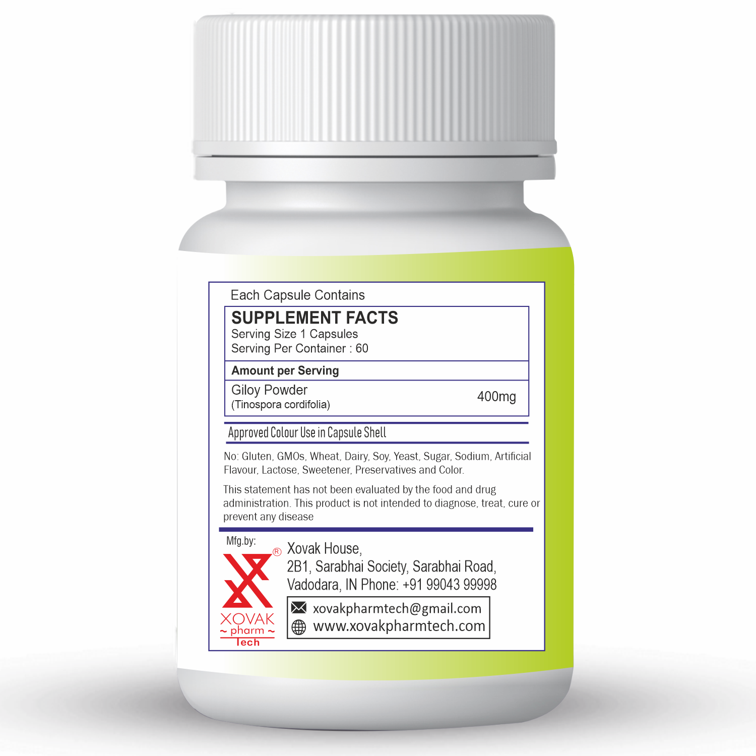 Xovak Organic Giloy Capsules (60caps)