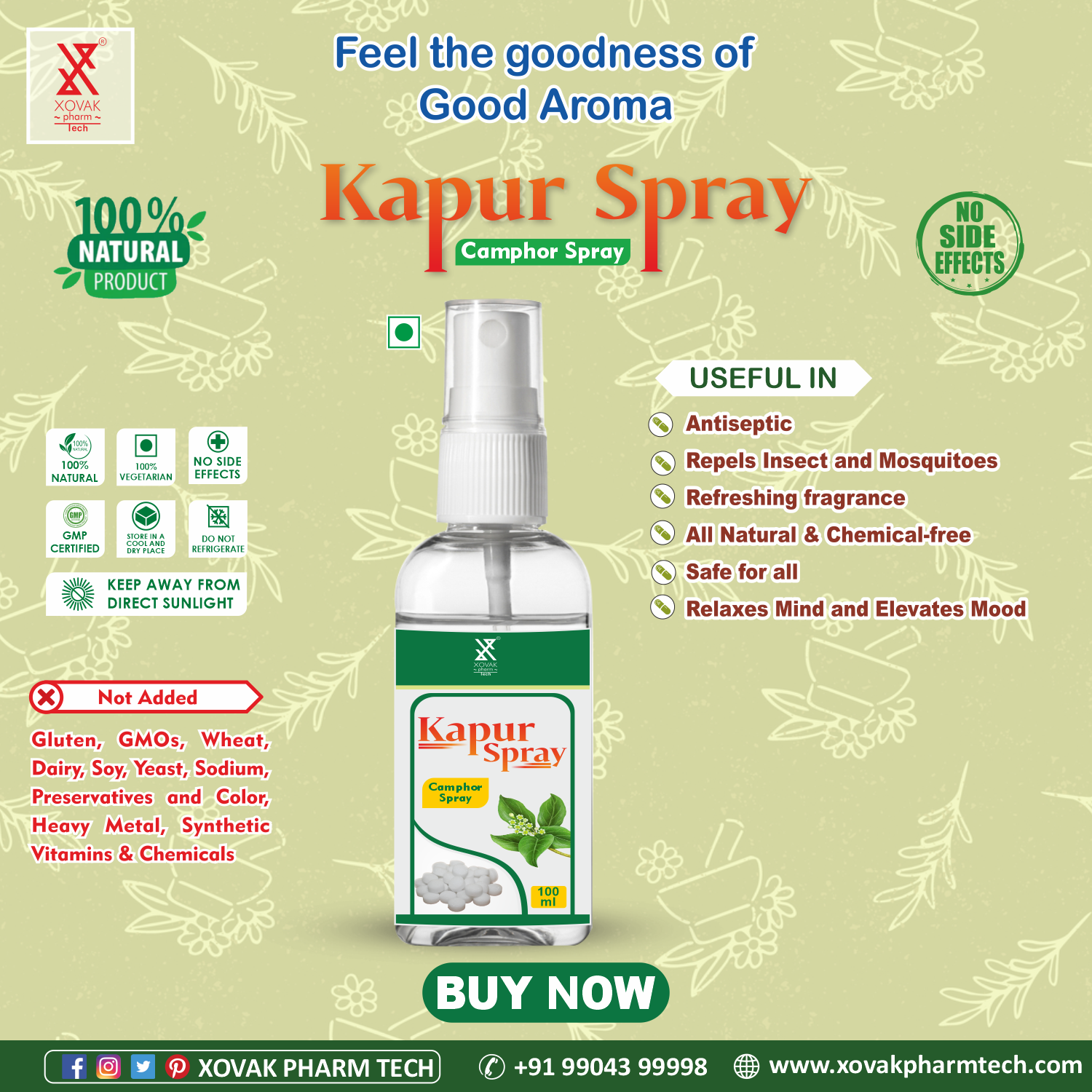 Buy Xovak Pharmtech Kapur Spray at Best Price Online