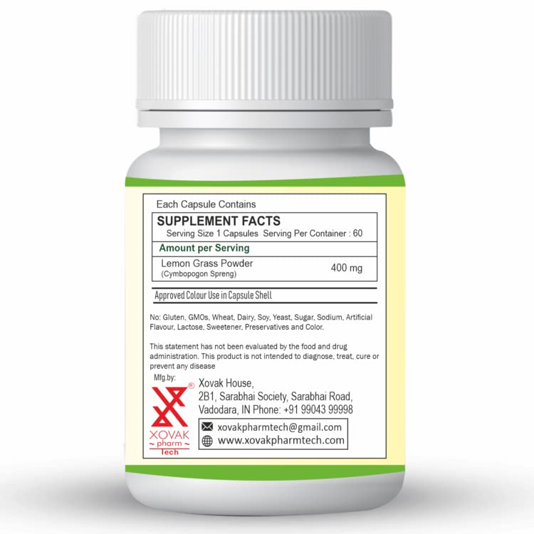 Buy Xovak  Organic Lemon grass Capsules at Best Price Online