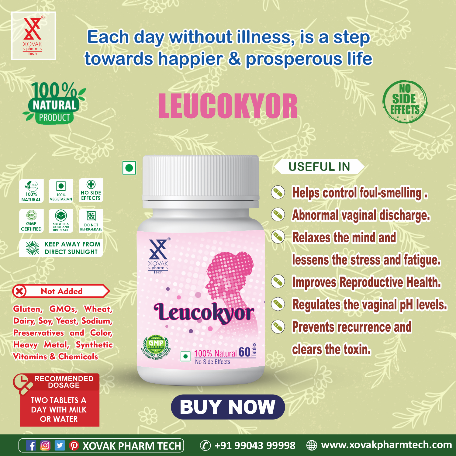 Buy Xovak Ayurvedic Leuockyor (60 Tablets) at Best Price Online