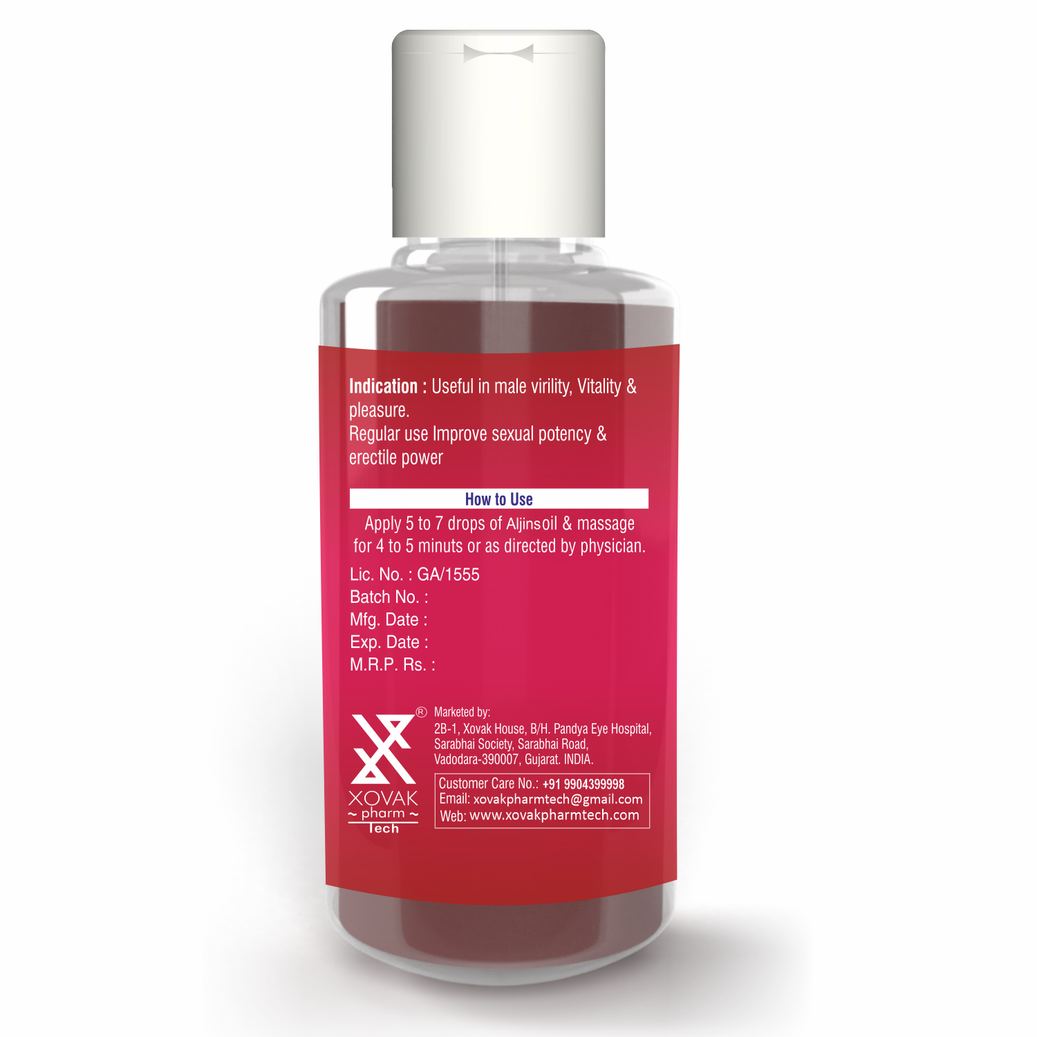 Xovak Ayurvedic Aljins Oil For Male 