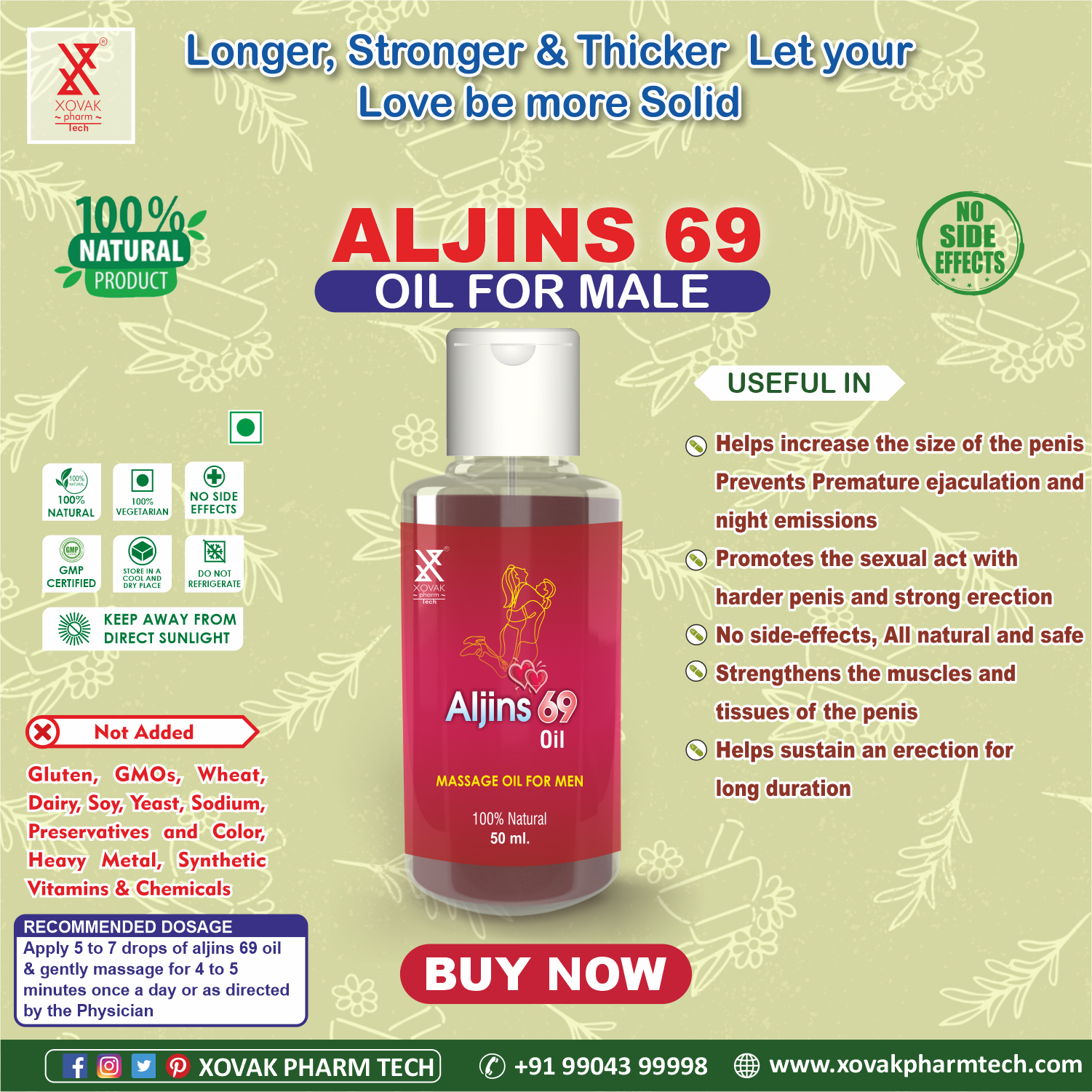 Xovak Ayurvedic Aljins Oil For Male 