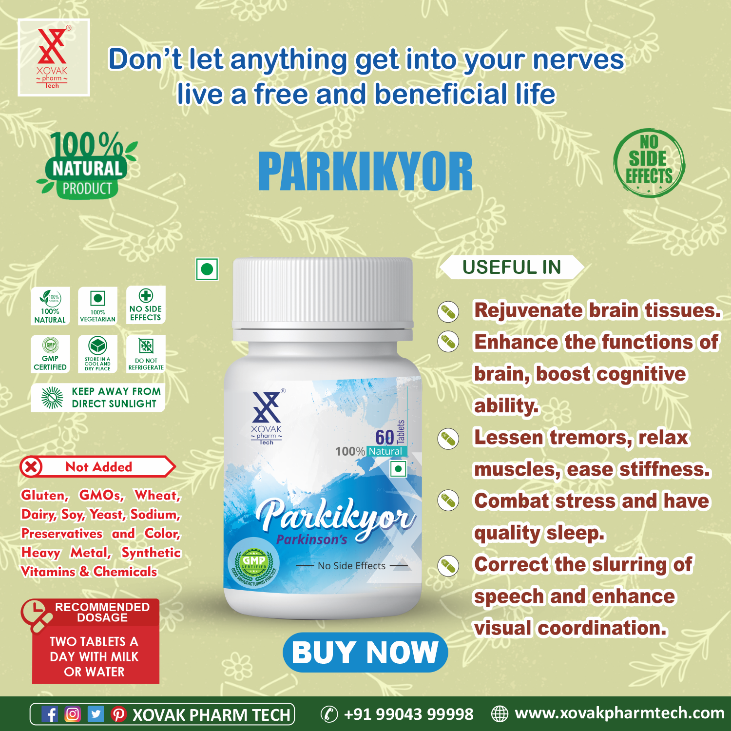 Buy Xovak Ayurvedic Parkikyor for Parkinson at Best Price Online