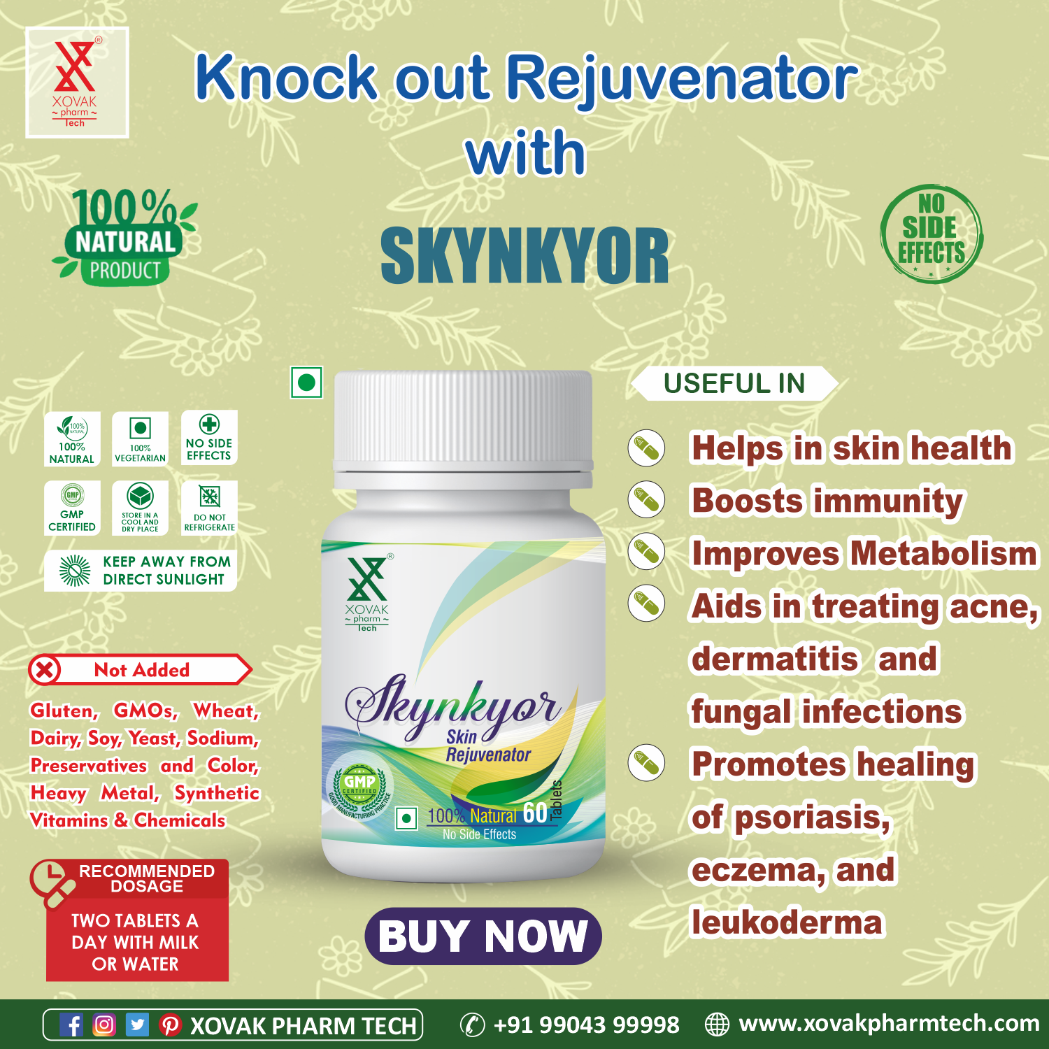 Xovak Ayurvedic Skynkyor (60 Tablet) Xovak Ayurvedic Skynkyor (60 Tablet)