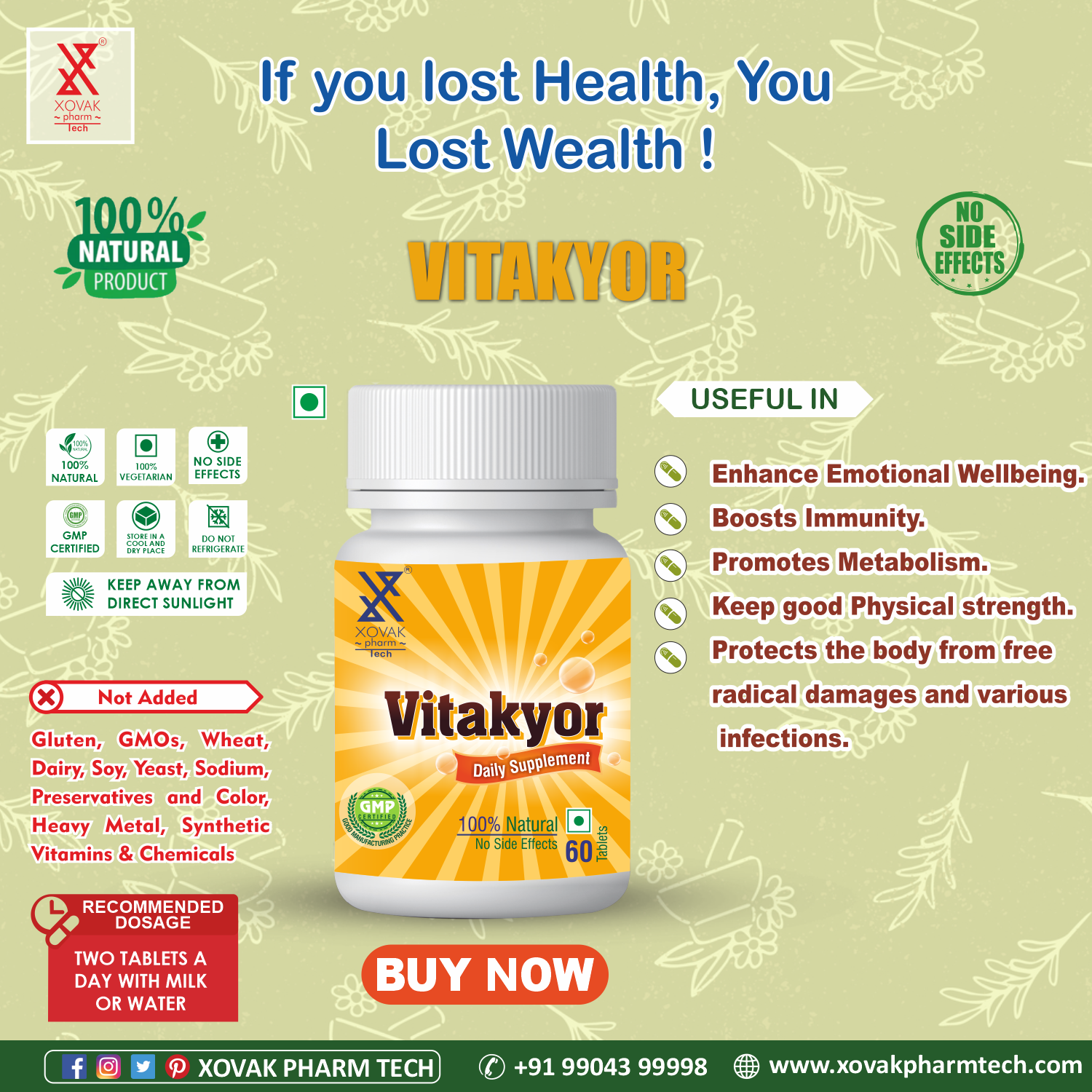 Buy Xovak Ayurvedic Vitakyor Ayurvedic at Best Price Online