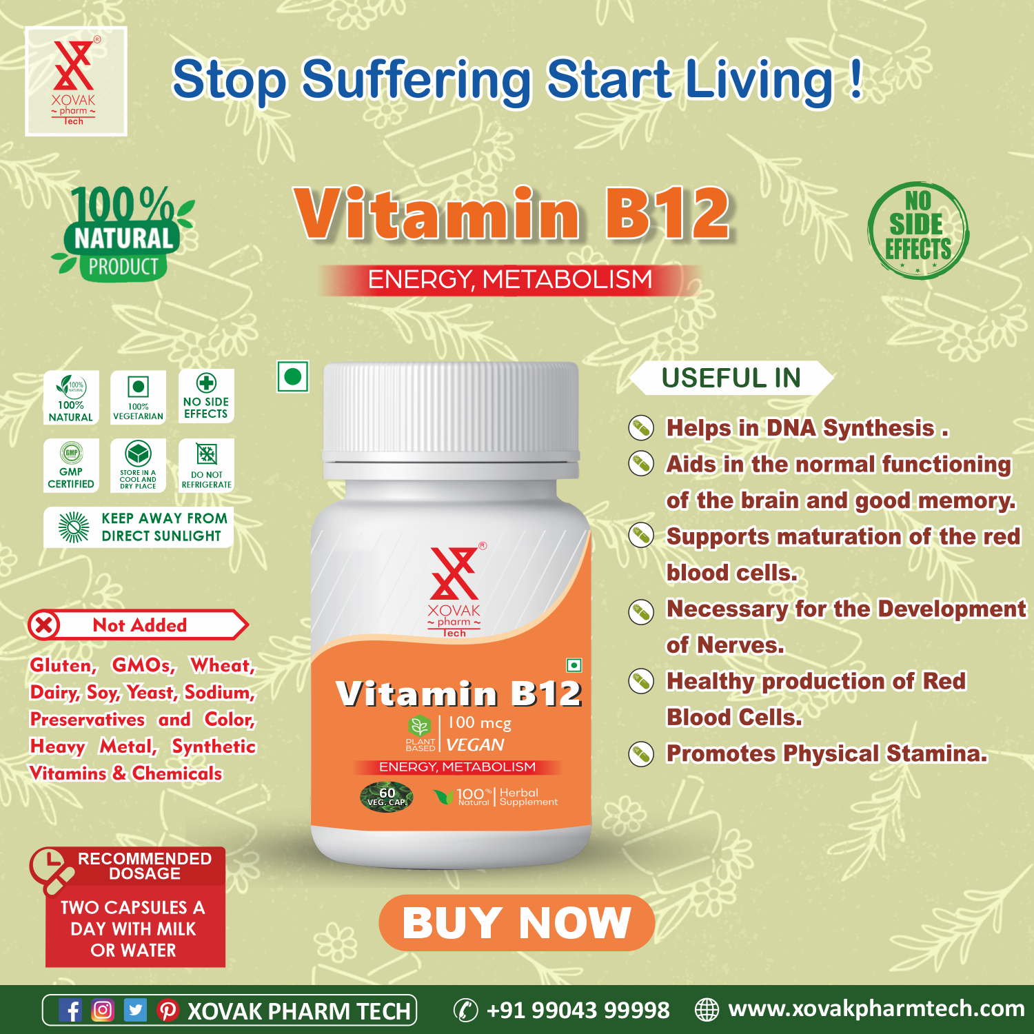 Buy Xovak Ayurvedic Vitamin B12 at Best Price Online