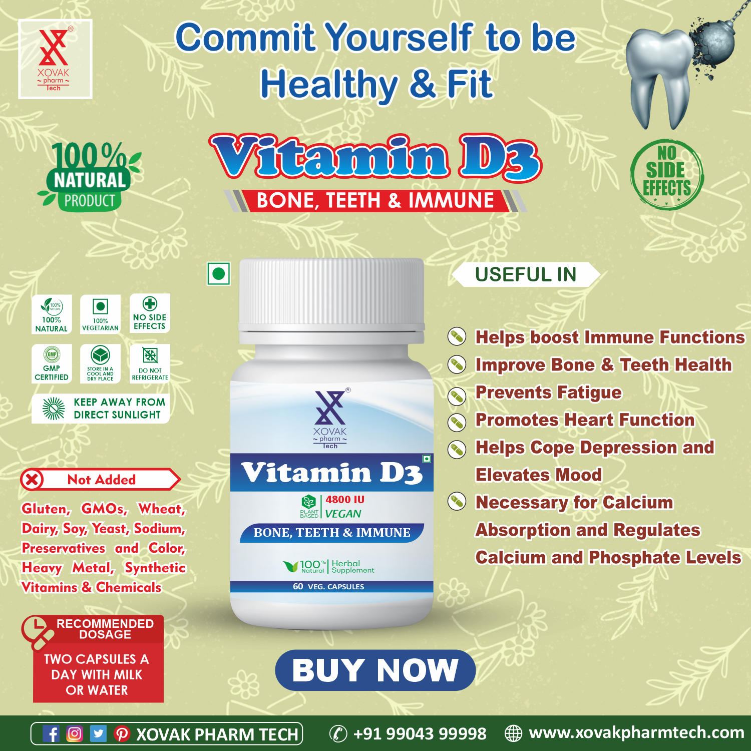 Buy Xovak Ayurvedic Vitamin D3 at Best Price Online