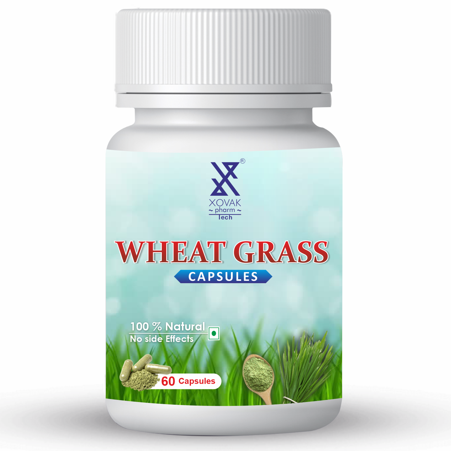Xovak Organic Wheat Grass Capsules (60caps)