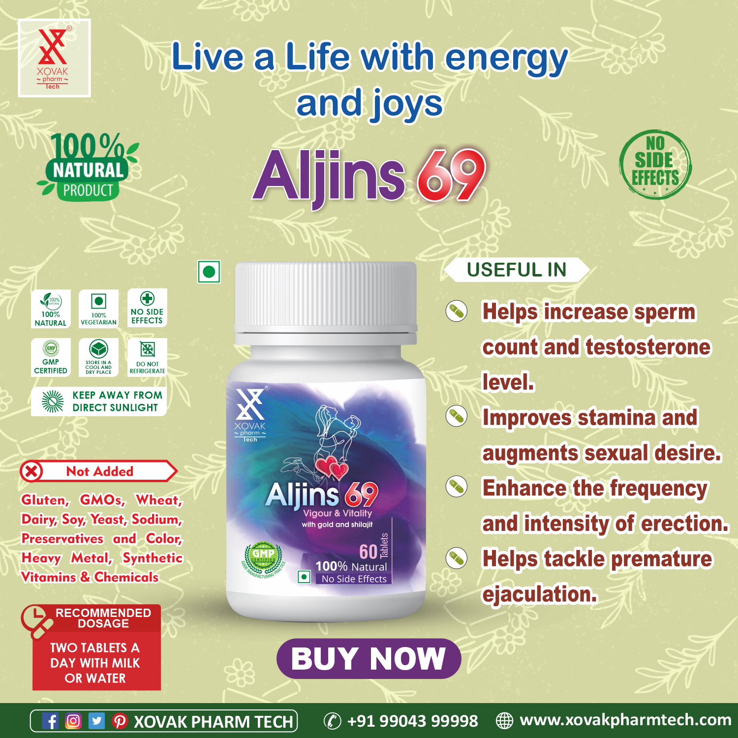 Xovak Ayurvedic Aljins Tablet for Men