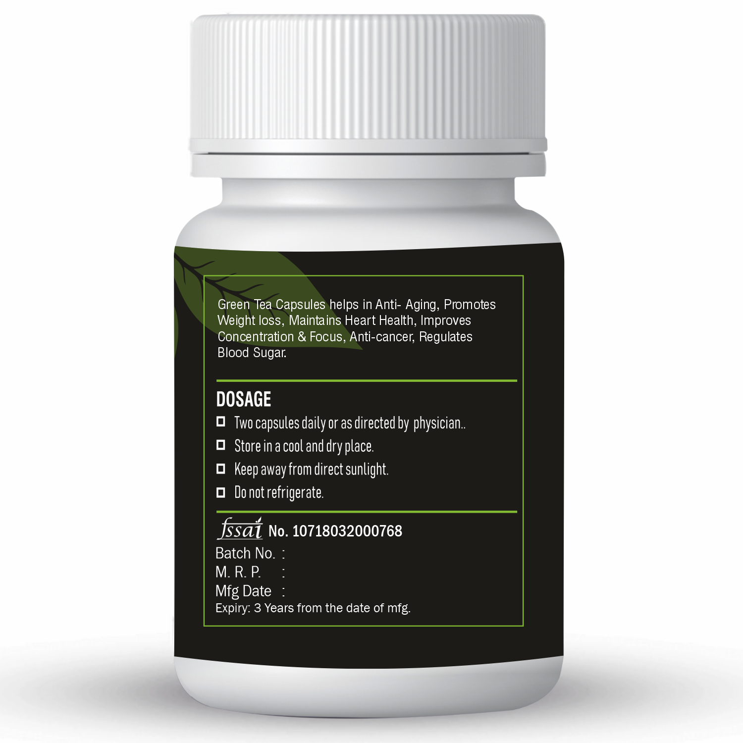 Xovak Organic Green Tea Capsules (60caps)