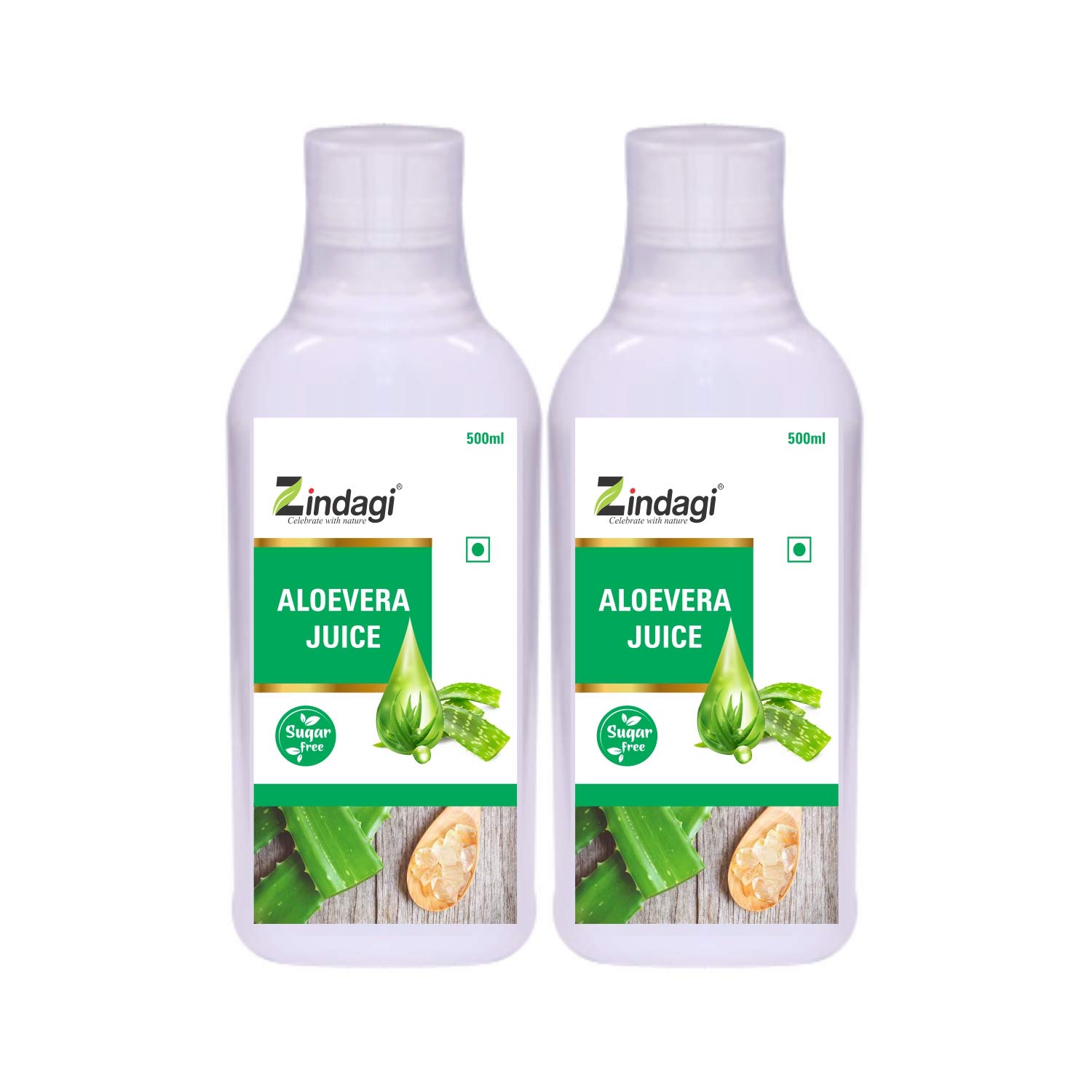 Buy Zindagi Pure Aloe Vera Juice - Pure 100% Extract - Sugar Free (Pack of 1) (500 ml) at Best Price Online