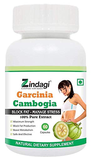 Zindagi Garcinia Cambogia Extract Capsules - Weight Management Supplement - 100% Pure Natural, Herbal - Fat Blocking (60 Capsules)