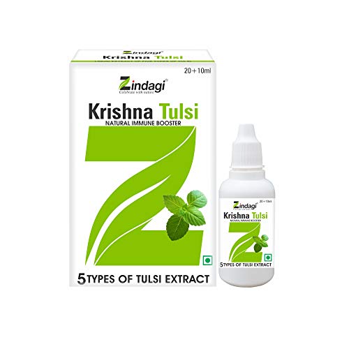 Buy Zindagi Krishna Tulsi Liquid Extract - Natural Antioxidants Very Helpful In Cough Cold - Herbal Tulsi Drops (Pack Of 2) at Best Price Online