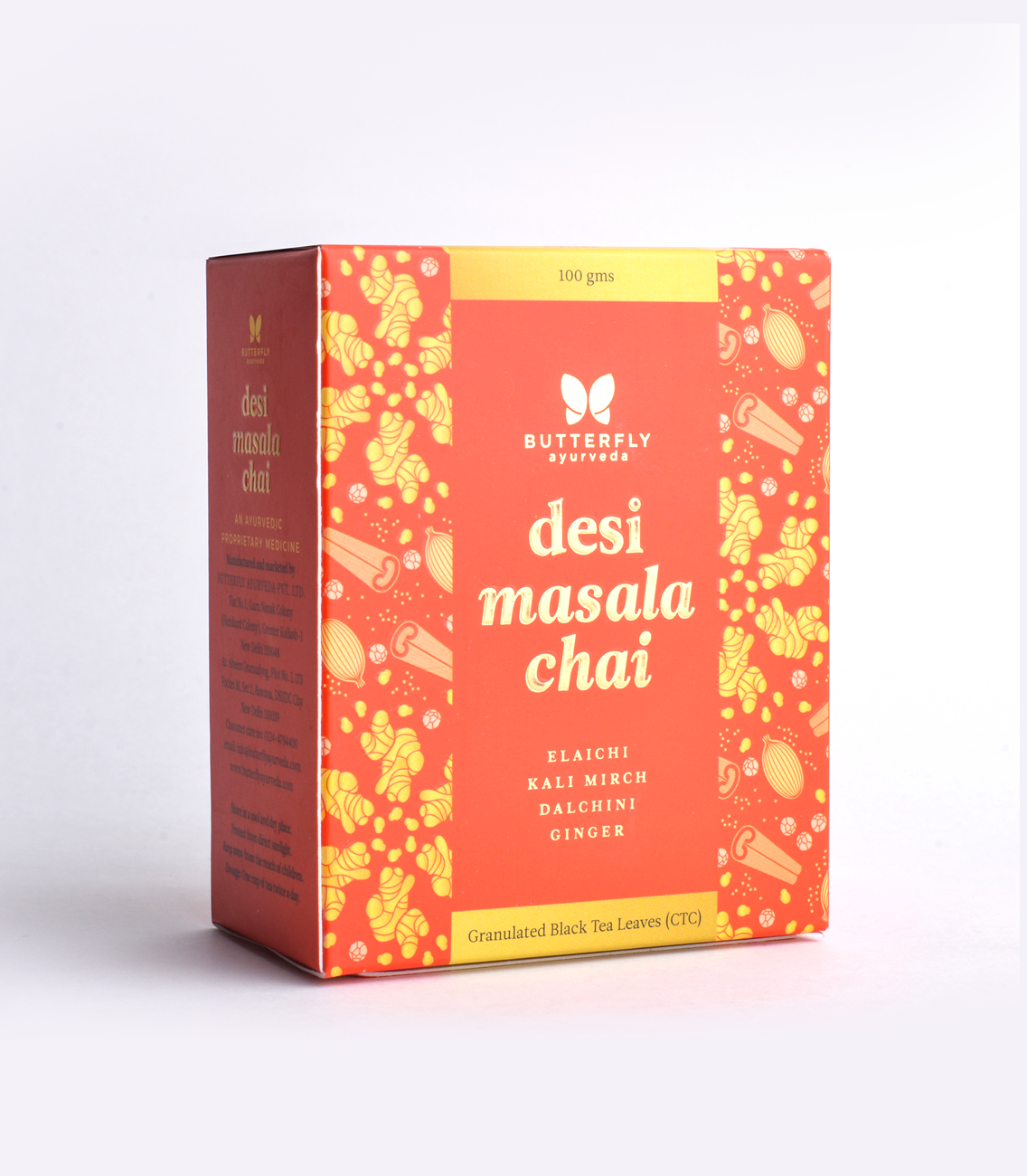 Buy Butterfly Ayurveda Desi Masala Chai for boosting immunity and digestion at Best Price Online